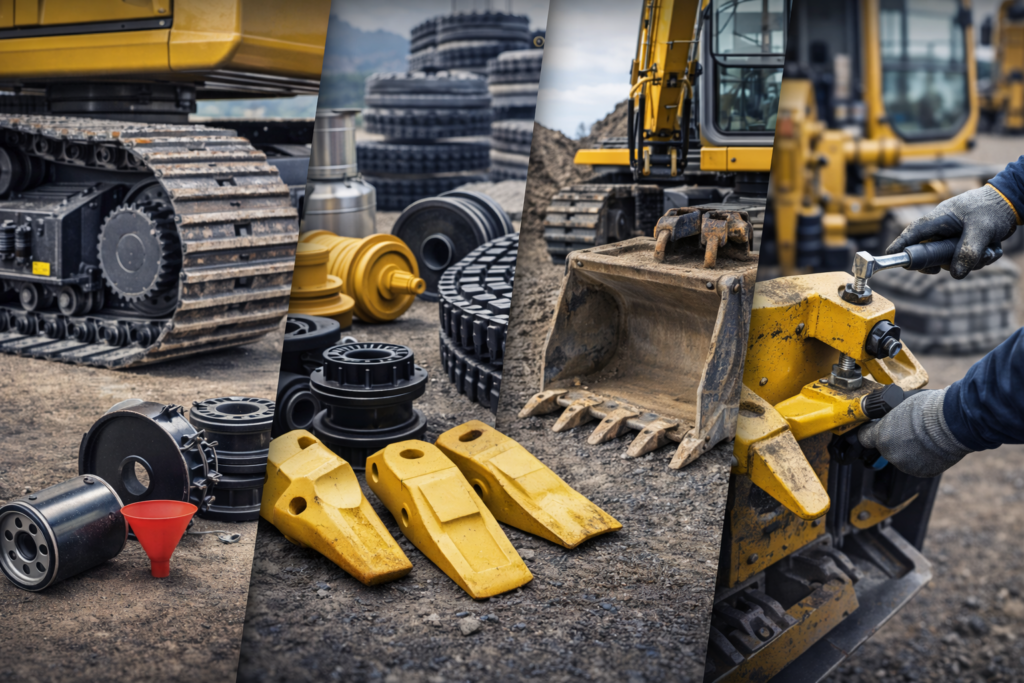 Accesorii Șenilate & Dinți Excavator